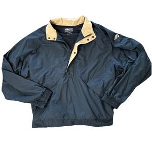 Mizuno Performance Windbreaker Men's Large Blue Tan Polyester Lined Jacket